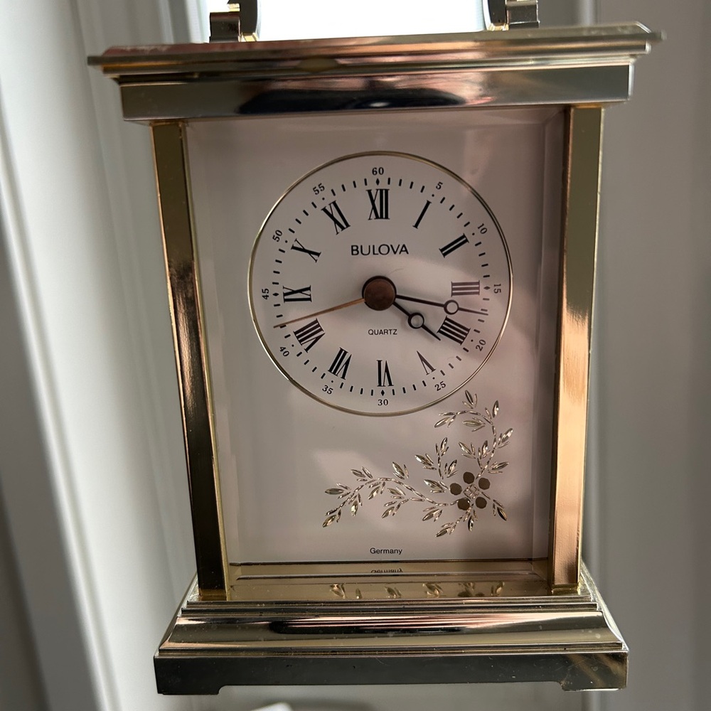 Bulova Newport Aluminum Carriage Clock